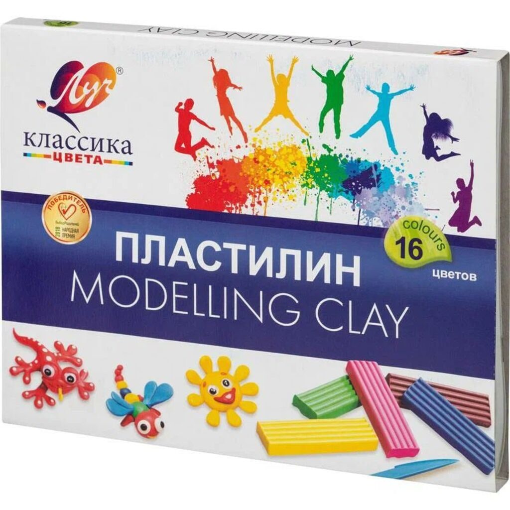 пластилин ЛЕО 16цв