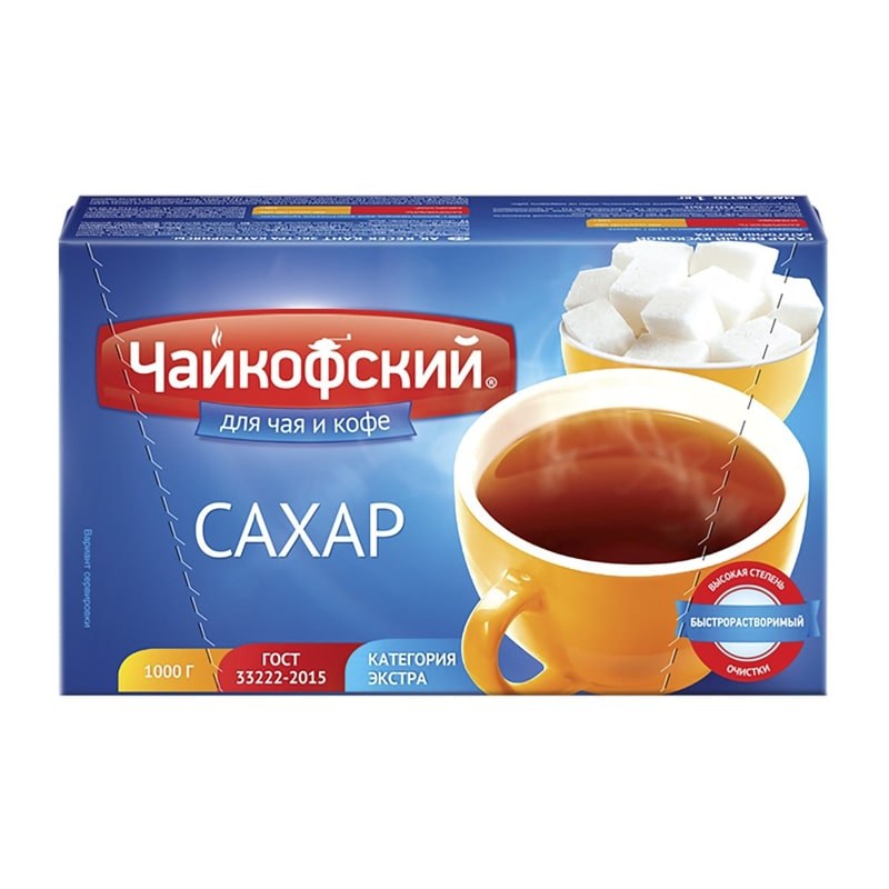 Чайкофский сахар Экстра куб 1000гр