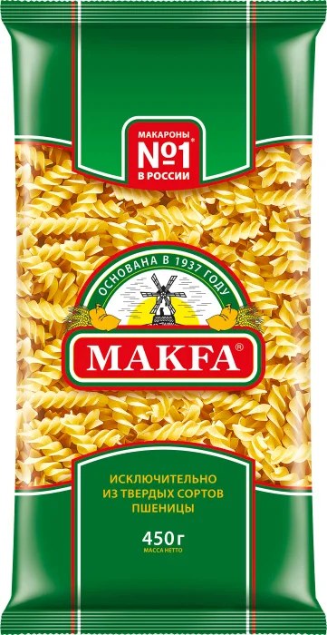 Makfa Макароны Спирали 450гр