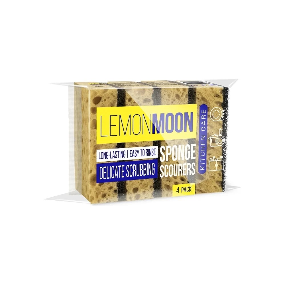 Lemon Moon Губка для посуды 96x64x33 10шт Поролон L019