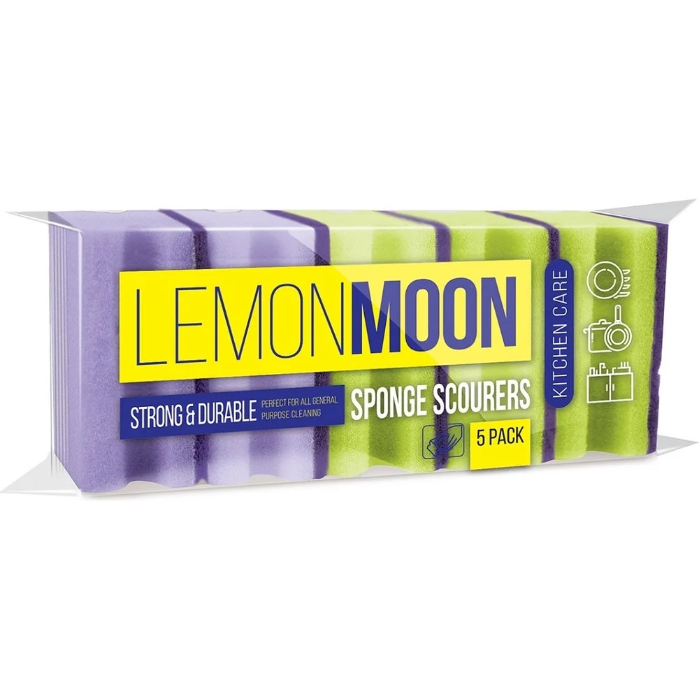 Lemon Moon Губка для посуды 96x64x42 12шт Фреза L014