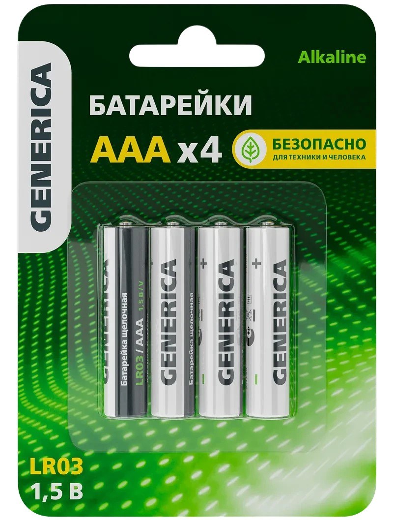 IEK Россия Батарейки AAA 4шт