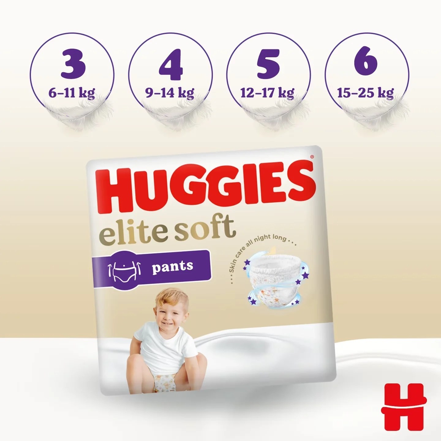Huggies Elite Soft Pants 4 mega 38шт