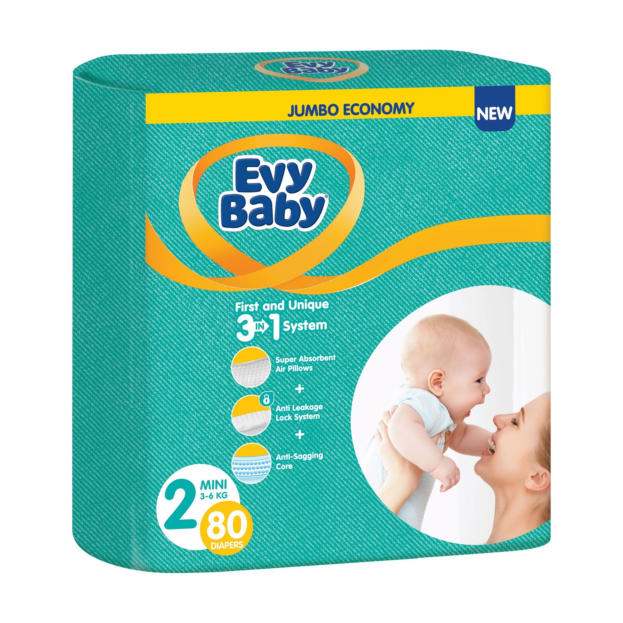 Evy Baby №2 Подгузники 70шт