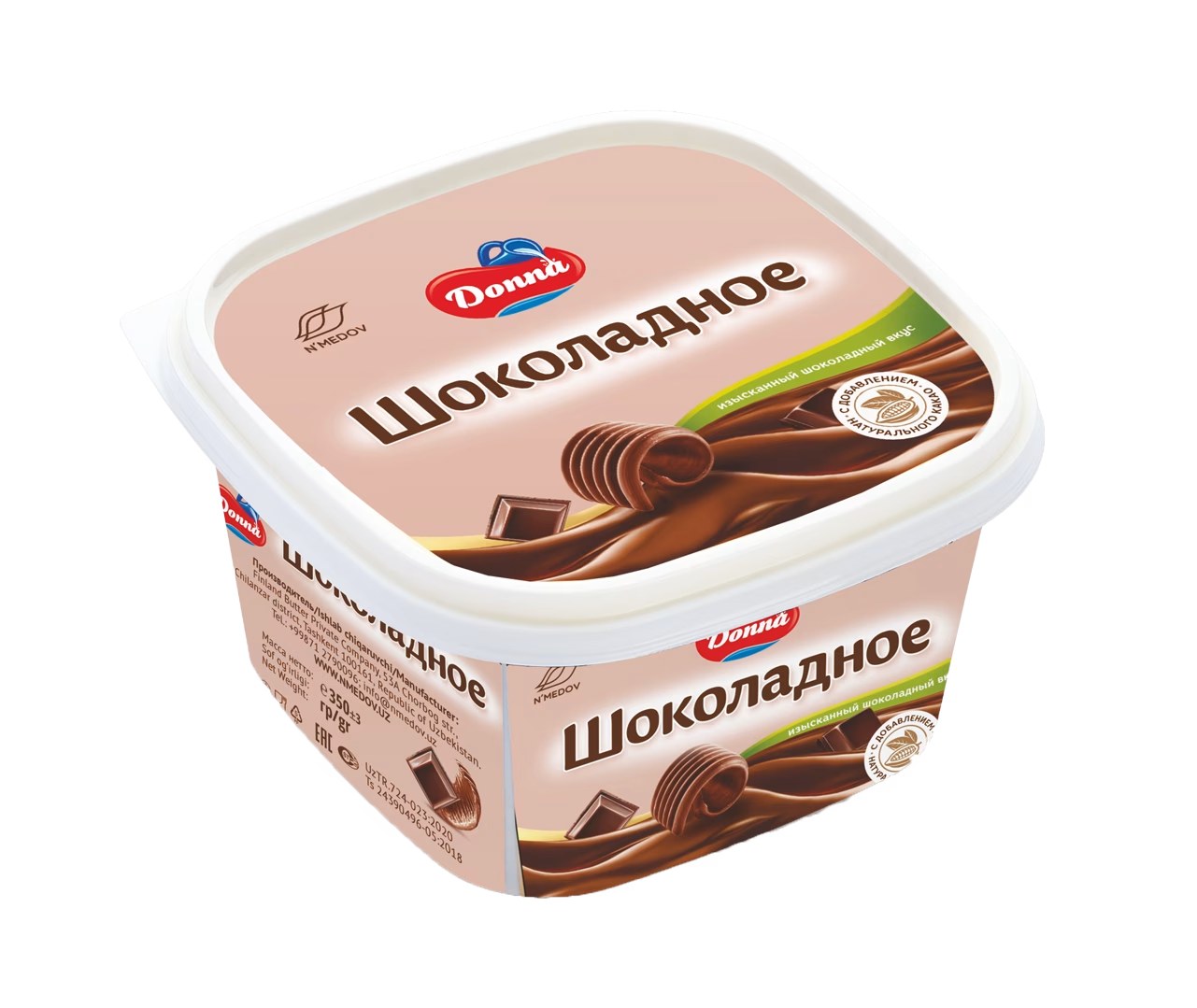 Donna Шоколадное слив масло 62% 350гр
