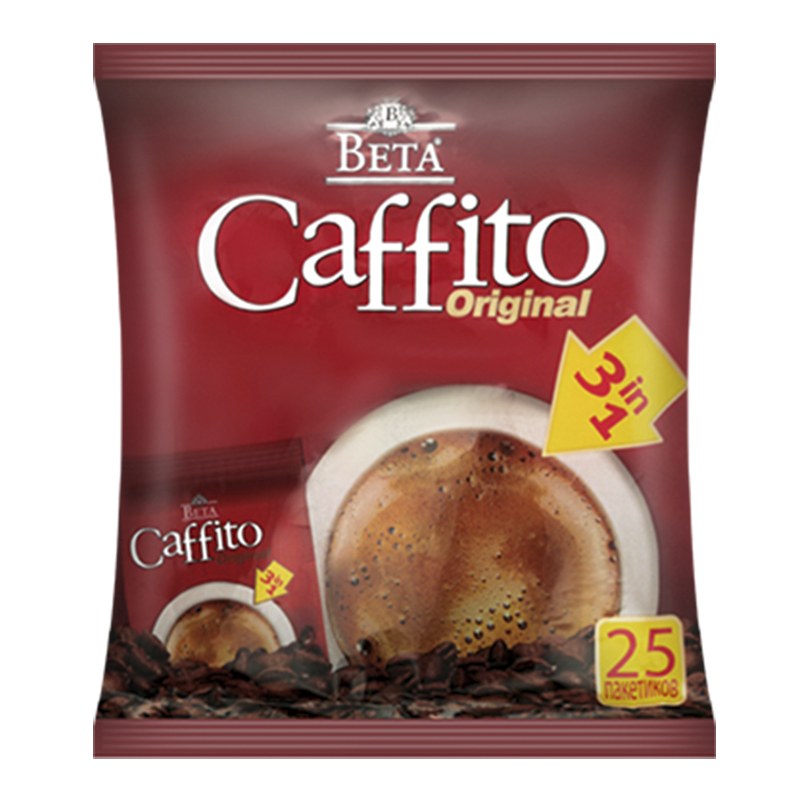 Beta кофе Caffito 3в1 25пакетов + кружка/пялушка