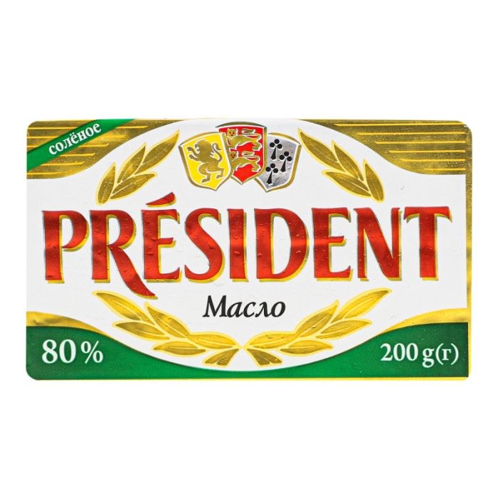 President слив. масло 85% ТБА пакет 200гр