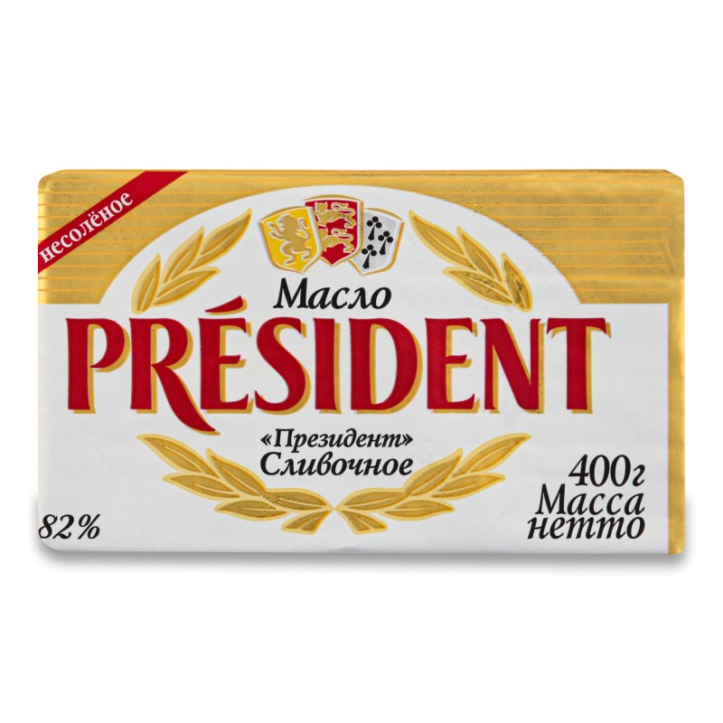 President Слив. масло 82% 400гр