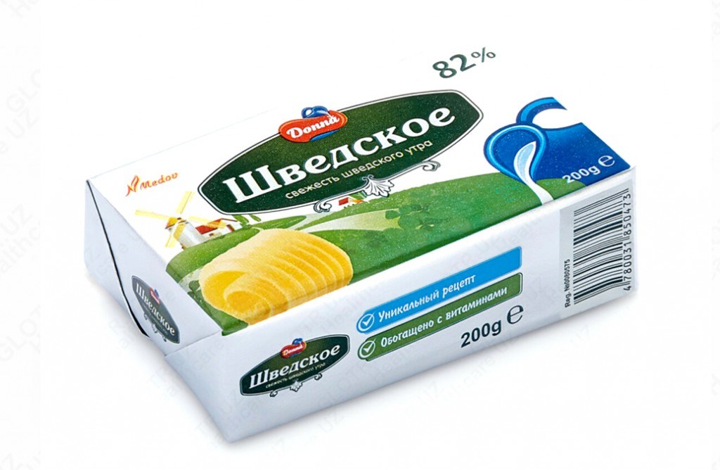 Шведское слив масло 82% 200гр