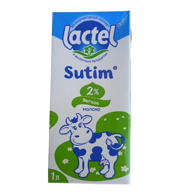 Lactel sutim 2% молоко 1л