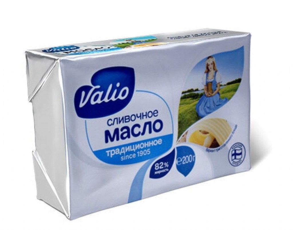 Valio слив масло 200гр