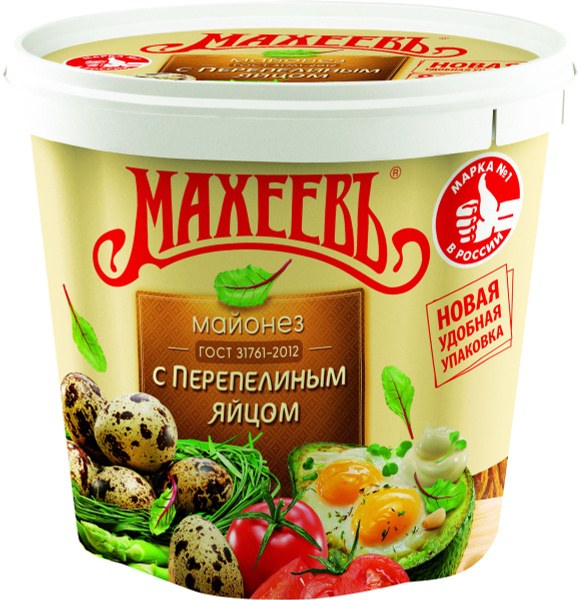 Махеевь майонез Перепел. яйцо ведро 820гр