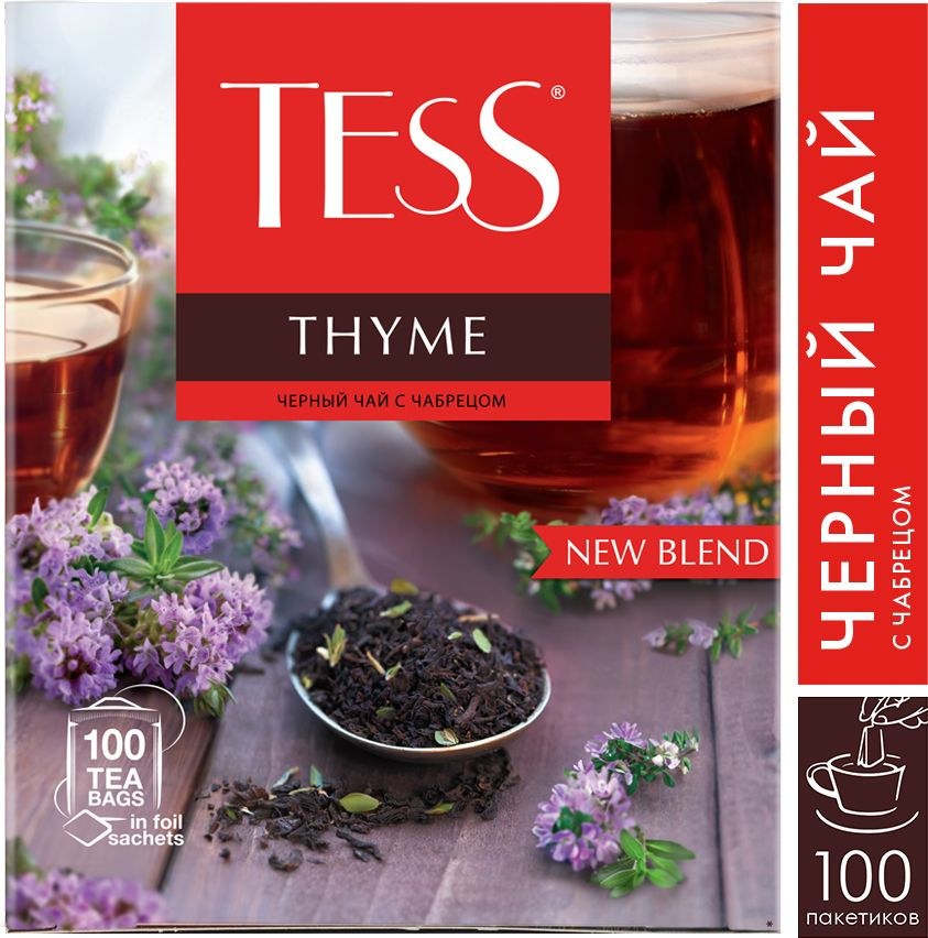 Tess черный чай в ассор 100пакетов