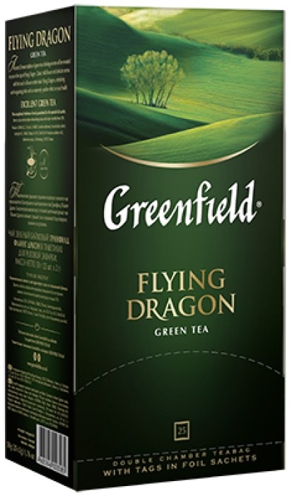 Greenfield зеленый чай Flying Dragon 25пакетов (830)2501/2502