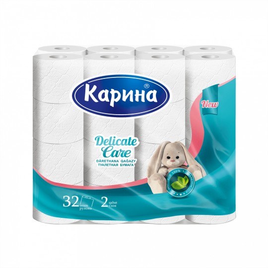 Карина Туалетная бумага Delicate Care 2сл 8в1