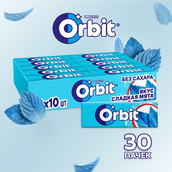 Orbit Жев. Резинка Сладкая мята коробка 408 гр