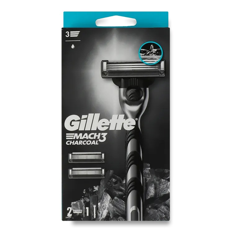 Gillette Mach3 Бритва Charcoal 2+1шт