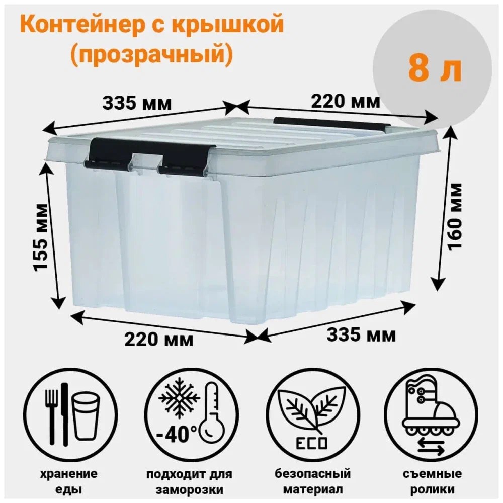 Пластиковый контейнер квадрат