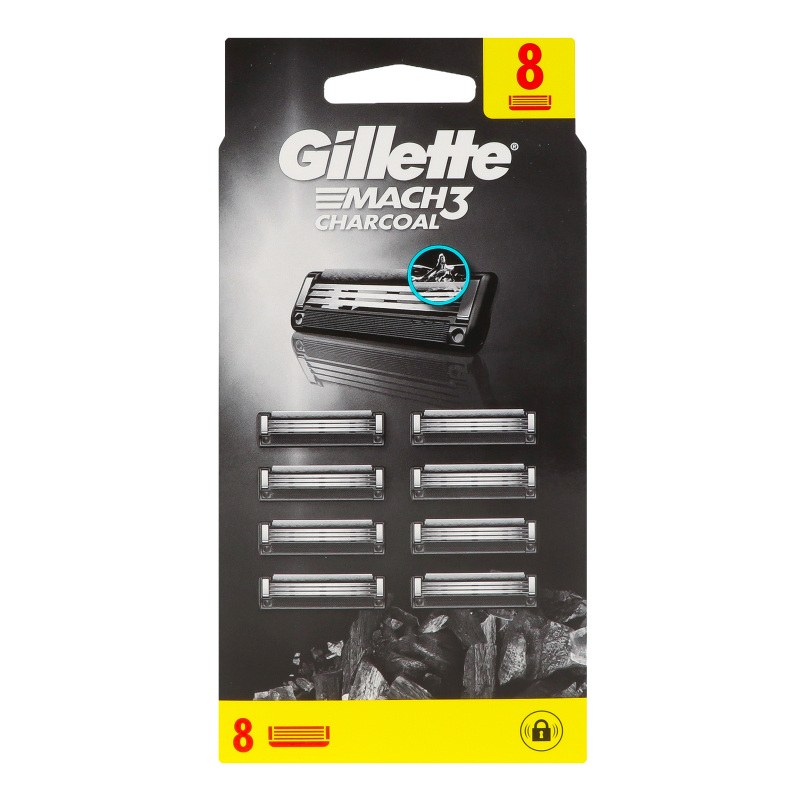 Gillette Mach3 кассеты Charcoal 8шт