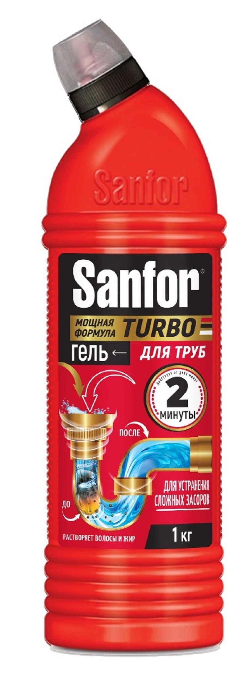 Sanfor для прочистки труб Turbo 1000мл
