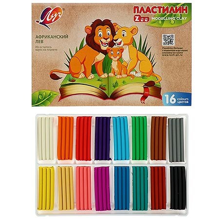 Лучь Zoo Пластилин 16шт