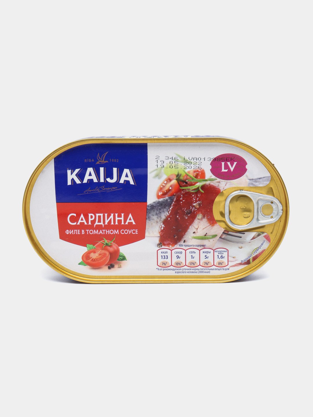 Kaija Овал Сардина Филе в ассор. 170гр (масло и том соусе)
