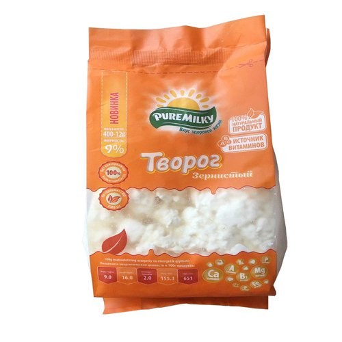 Pure Milky Творог зернистый 9% 200гр