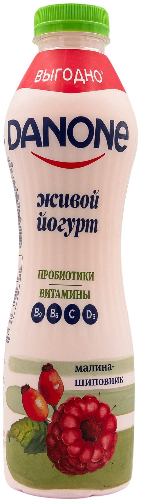 Danone живой йогурт малина шипов. 670гр