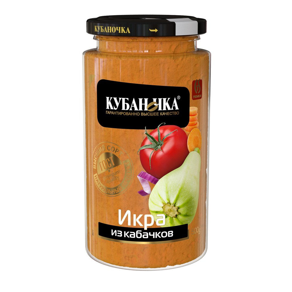 Кубаночка икра из кабачков 500гр