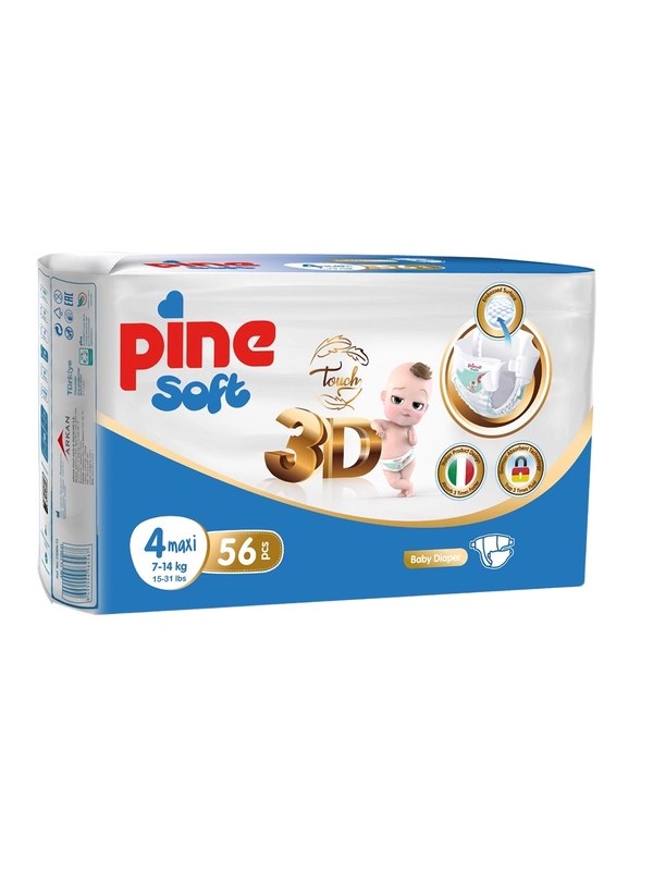 Pine Soft подгузники 6 Экстра ларж 44шт