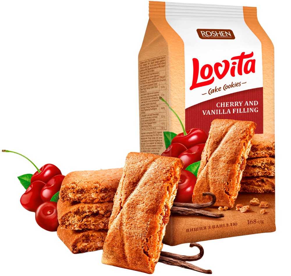 lovita cake c-s Рошен Ловита кейк кукиз 152 168гр