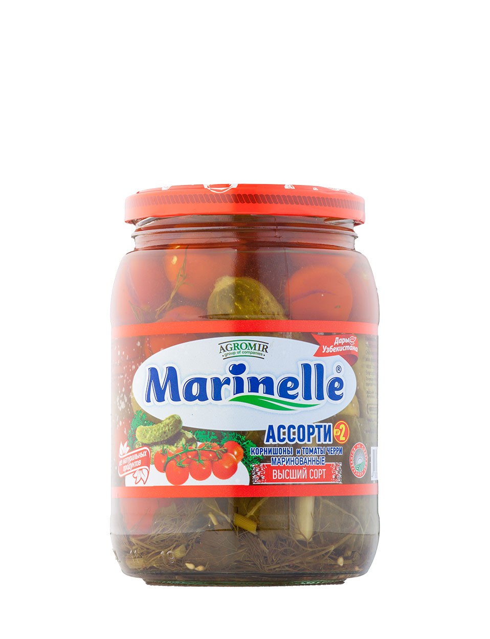 Marinelle Маринелле Ассорти №2 черри и корнишоны 720гр