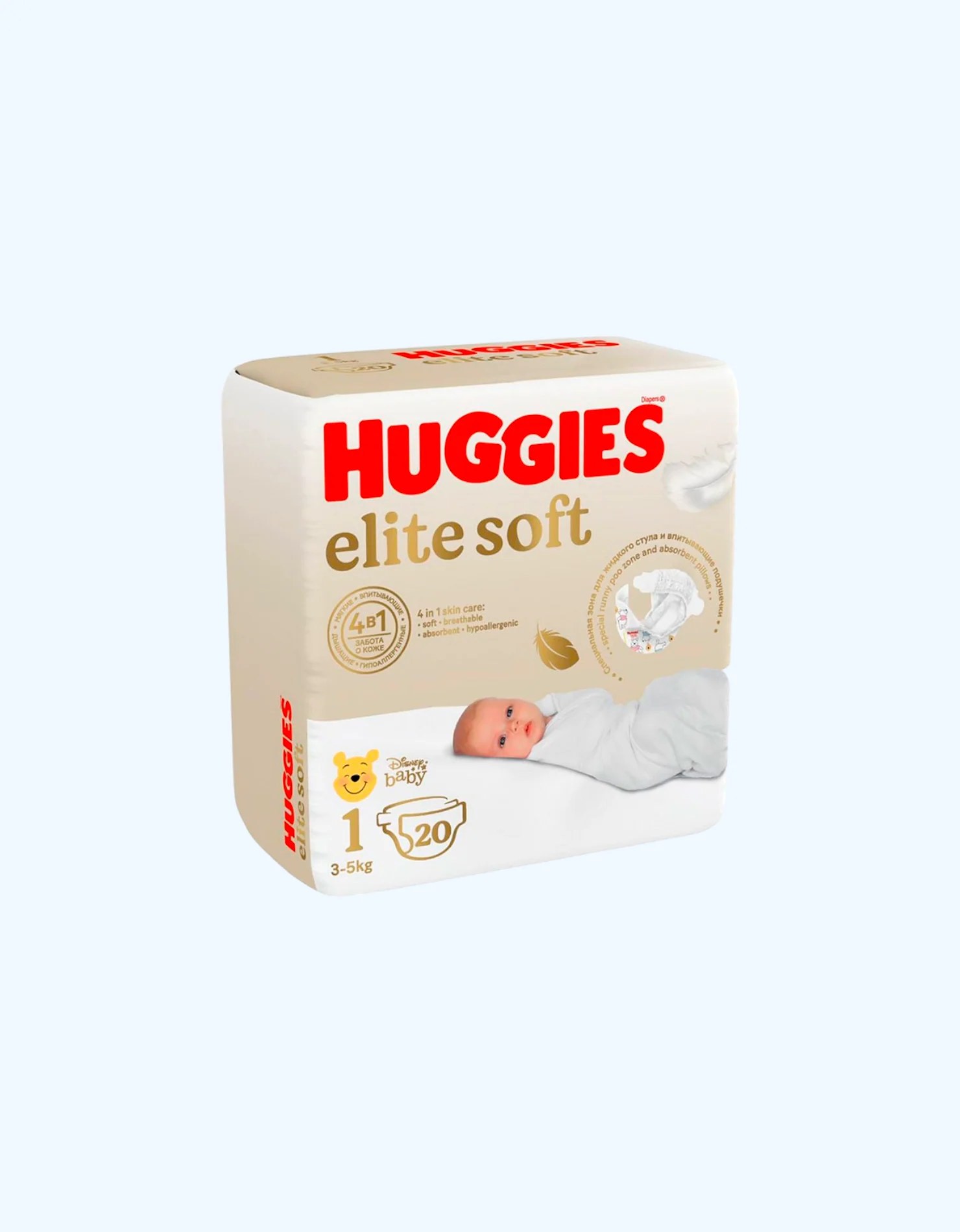 Huggies Elite Soft 1 mini Подгузники 20 шт