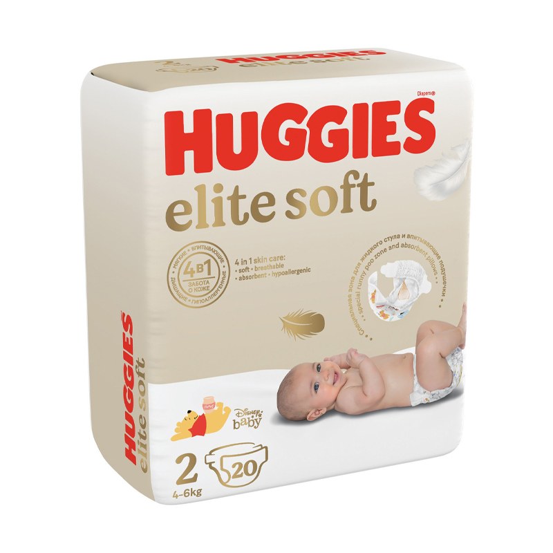 Huggies Elite Soft 2 mini Подгузники 20 шт