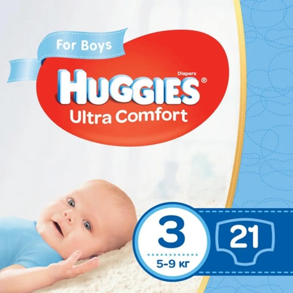 Huggies Ultra Comfort 3 Mini Подгузники 21 шт (Boy & Girl)
