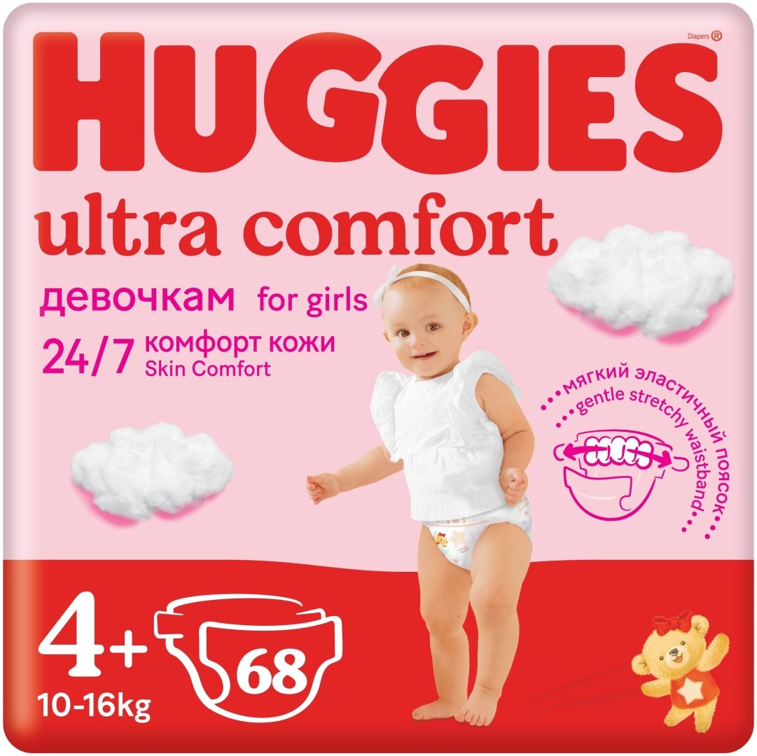 Подгузники Huggies Ultra Comfort 4+ Giga 68 шт (Boy & Girl)