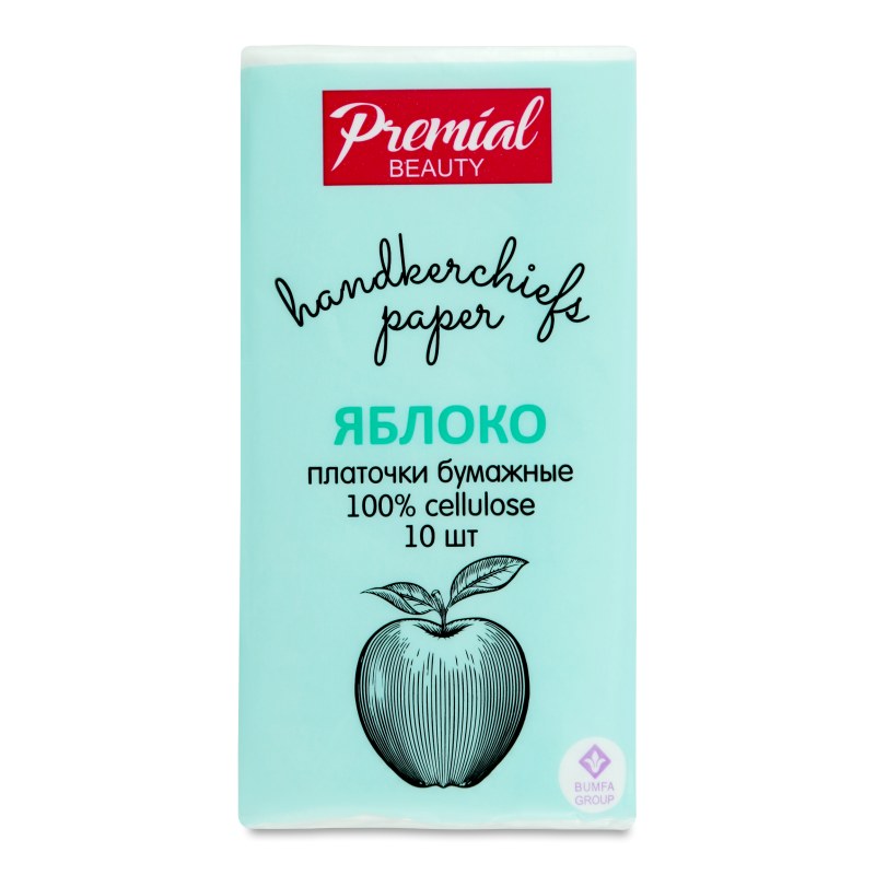 Premial Beauty бумаж. платочки в ассор. 10шт