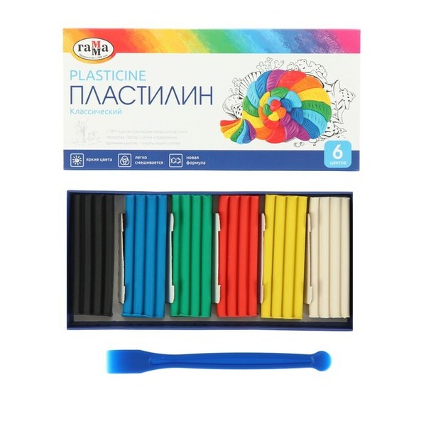 Shams Пластилин 6цветов