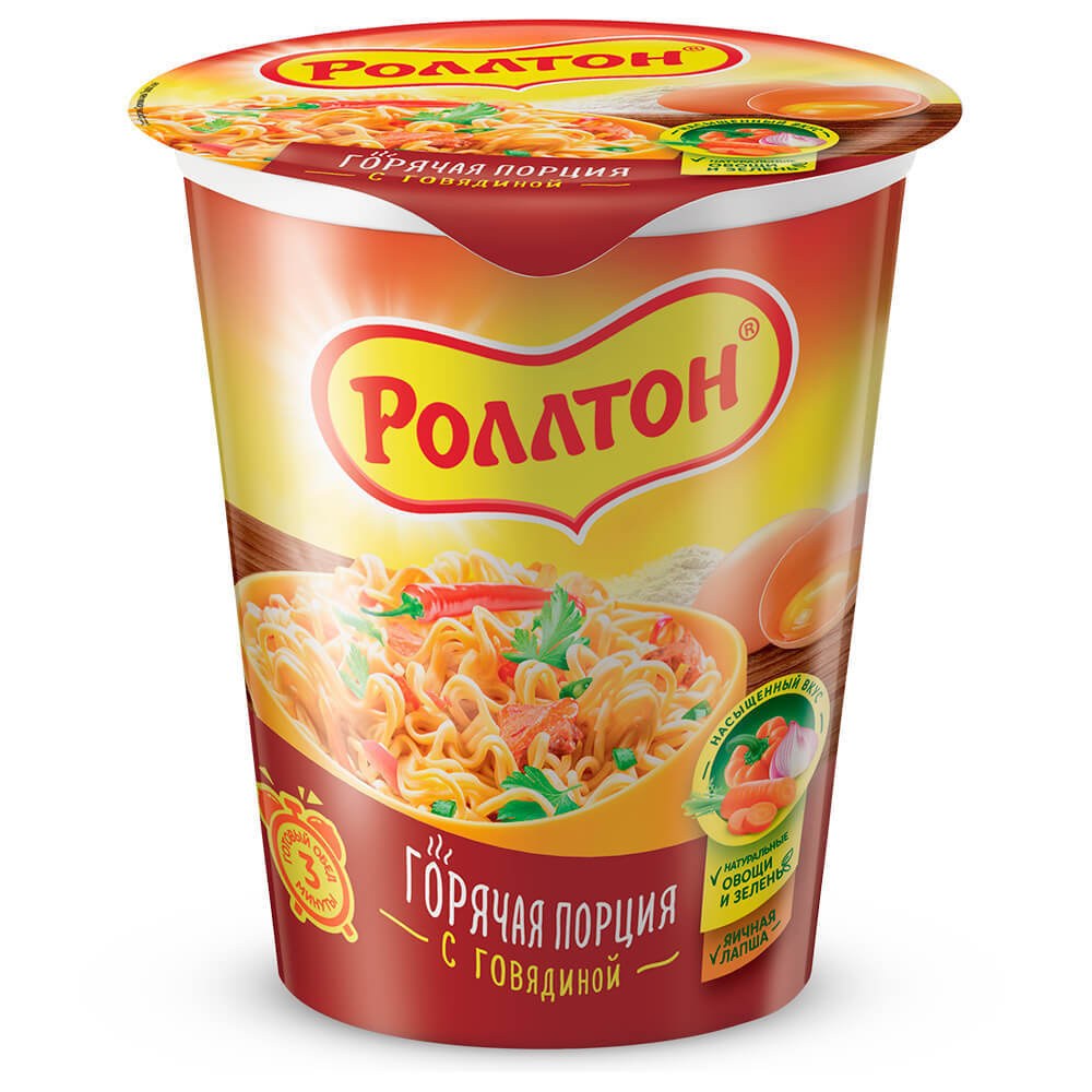 Rollton Роллтон лапша в ассор стакан 70гр