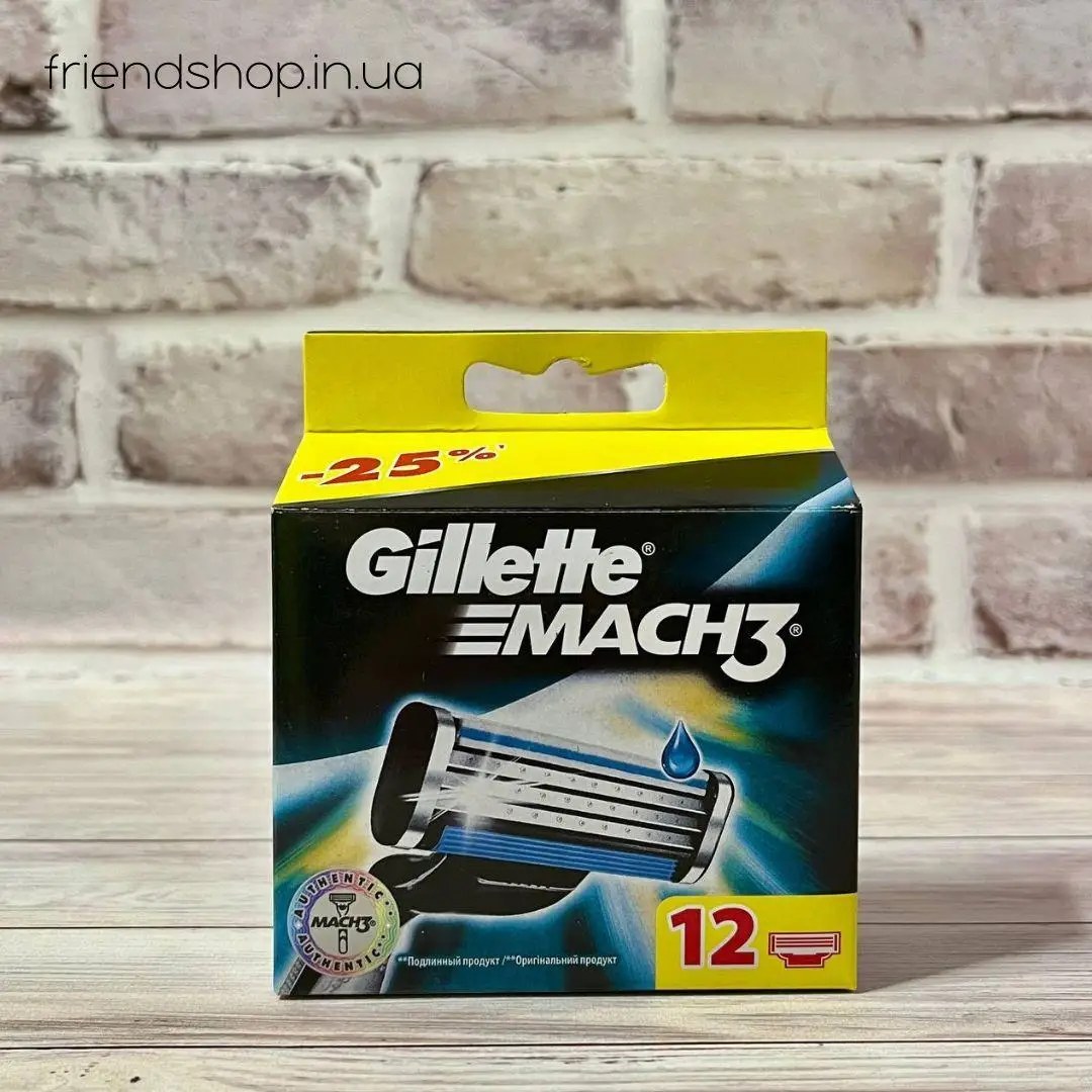 Gillette Mach3 Кассеты 12шт