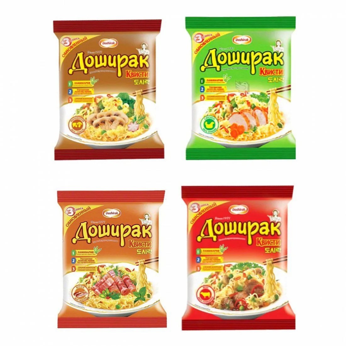 Доширак Doshirak Квисты мини лапша в ассор. 60гр