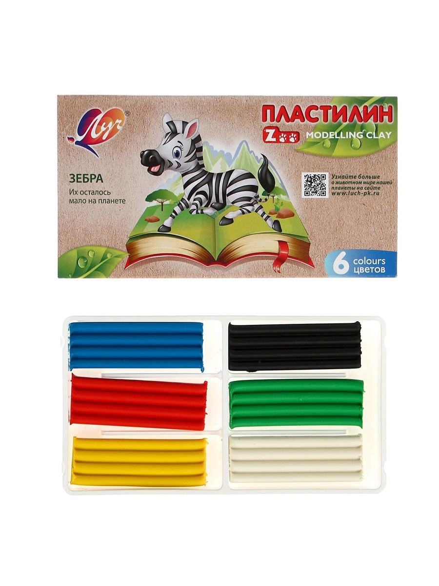 Лучь Zoo Пластилин 6цветов
