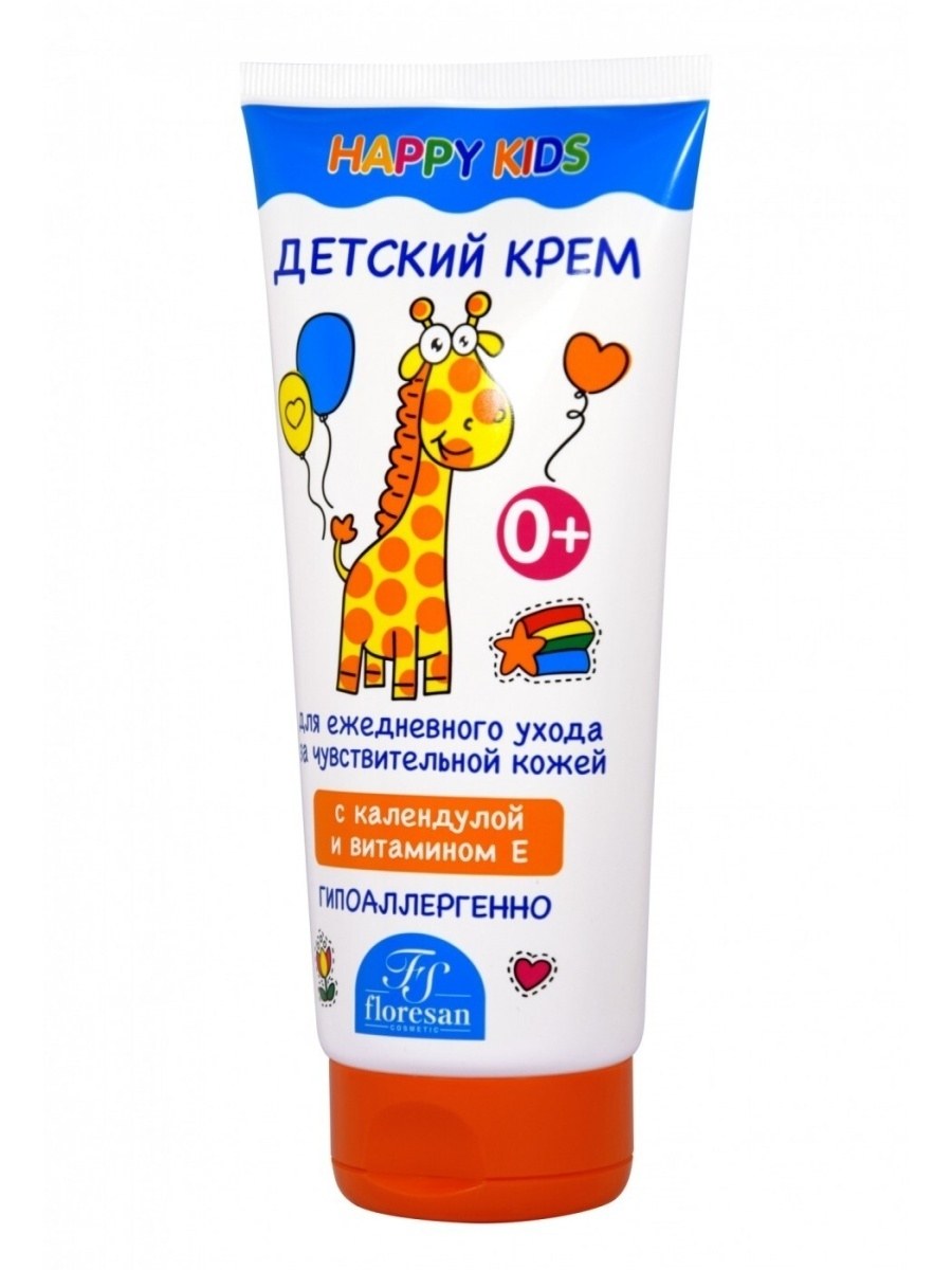 Floresan Happy KIds Дет. крем 3+ Гипоаллерген. Календул и вит. E  200мл Ф405а