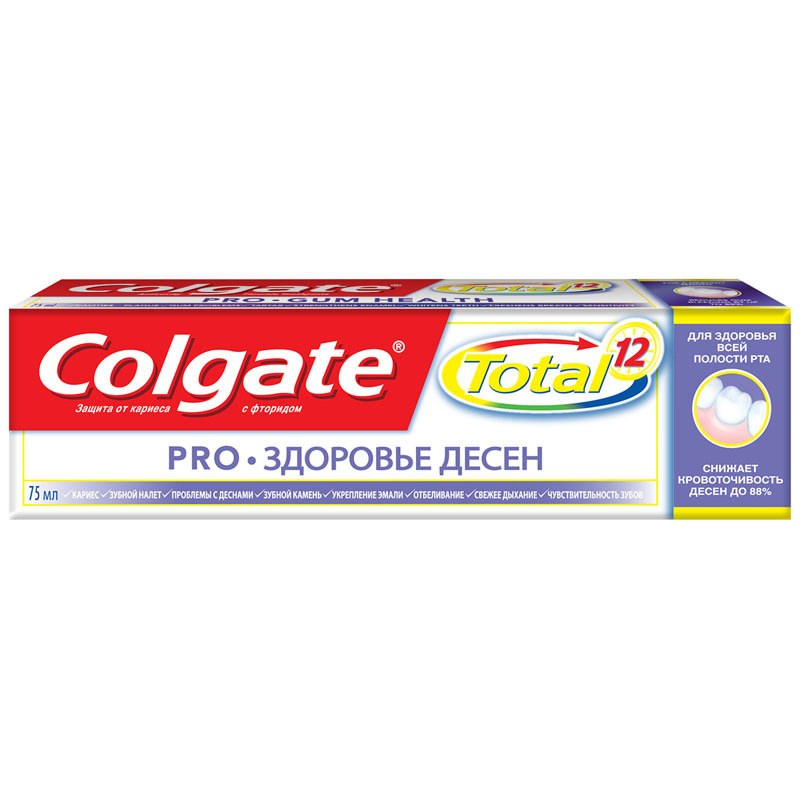 Colgate ЗП Total12 Pro здоровье десен 75мл
