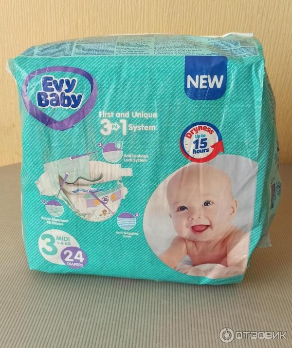 Подгузники Evy Baby №3 24шт
