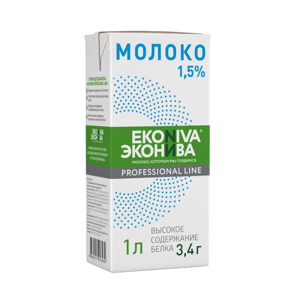 Ekoniva молоко 1,5% 1л