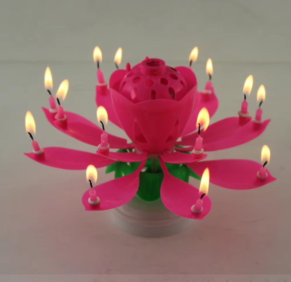 Music candles Цветок большой 1шт