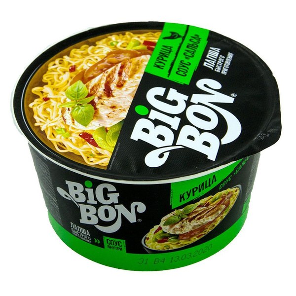 BonZone Лапша БП Курин. вкус в ассор. 90гр