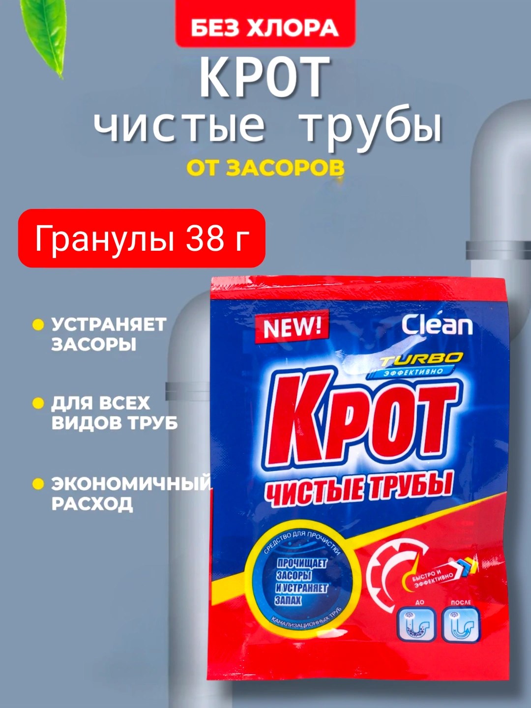 Чистолин Крот против засорений 750мл