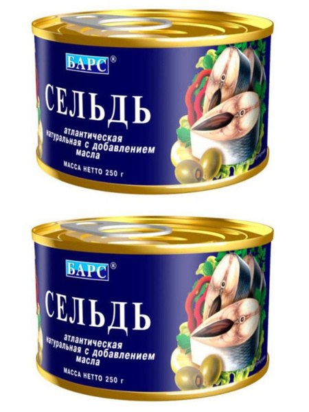 Барс сельдь в масле 250гр